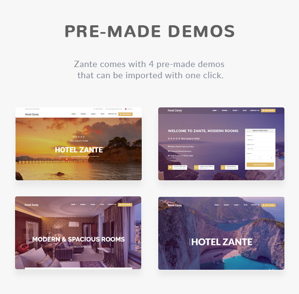 Hotel Zante - Hotel Booking Theme 6