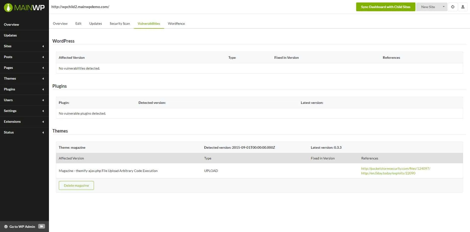 MainWP Vulnerability Checker v4.1 NULLED 1 MainWP Vulnerability Checker 3