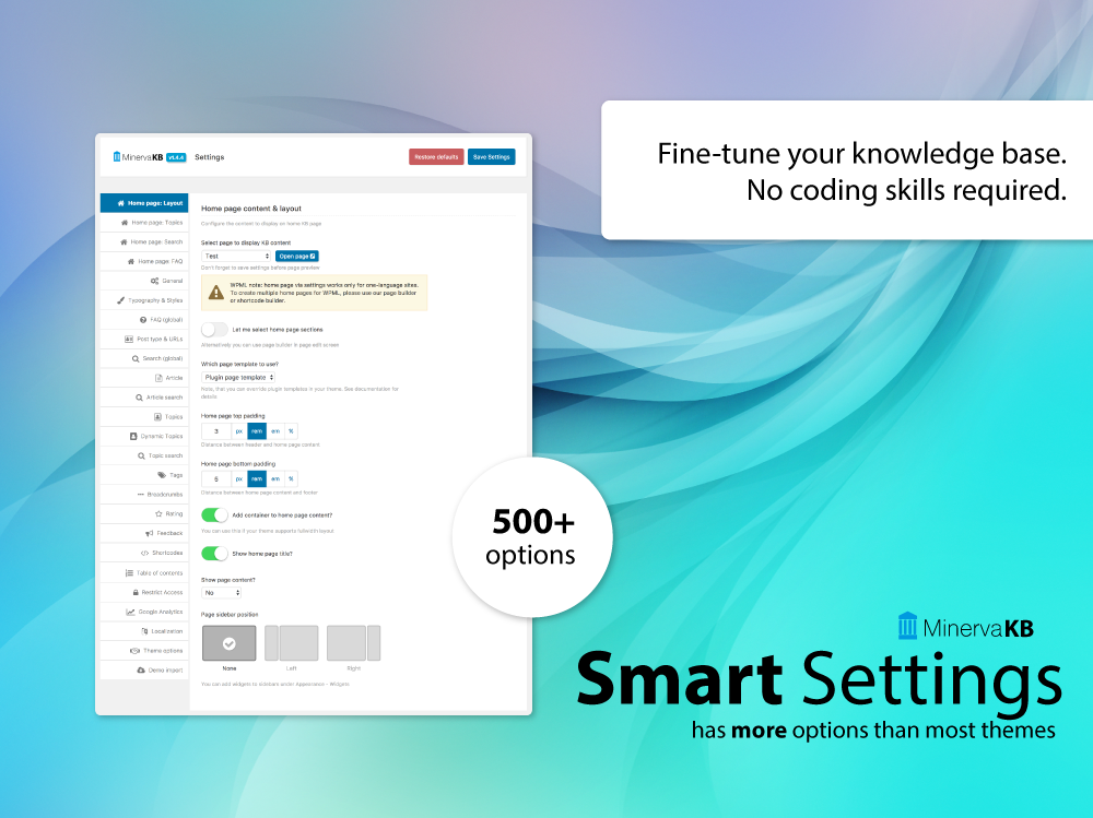 MinervaKB Knowledge Base for WordPress with Analytics 3