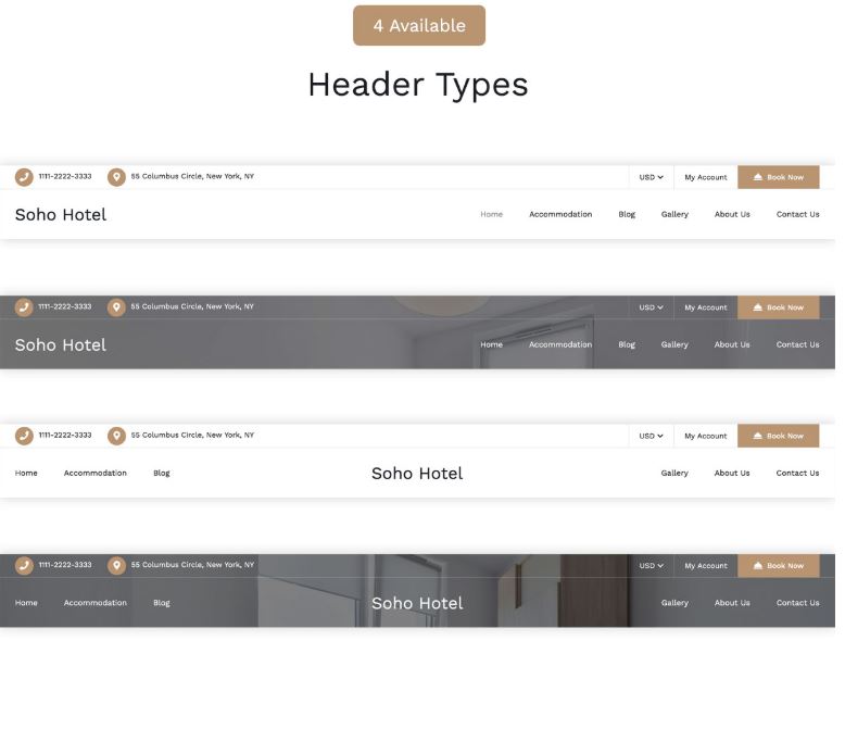 Soho Hotel Booking Calendar WordPress Theme 3