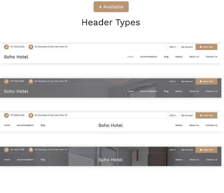Soho Hotel Booking Calendar WordPress Theme 3