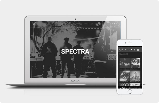 Tính năng Spectra - Music Theme for WordPress 1