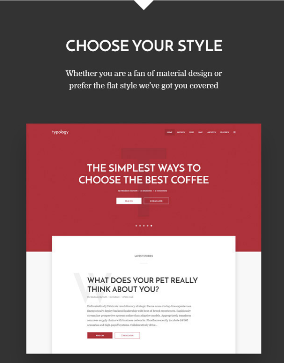 Typology - Text Based Minimal WordPress Blog Theme 2