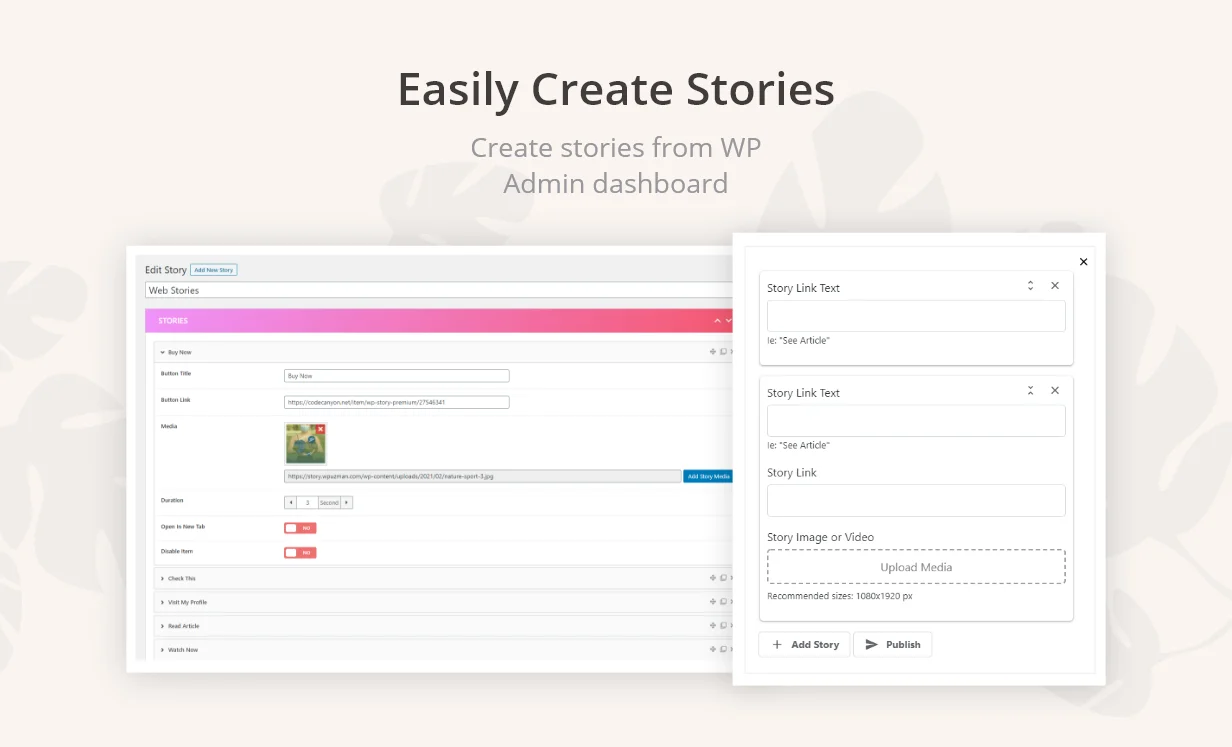 WP Story Premium - Instagram Style Stories For WordPress 6