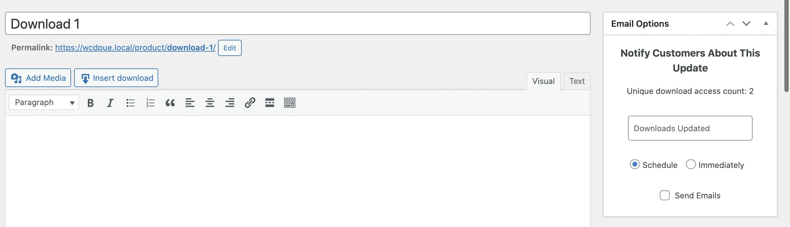 WooCommerce Downloadable Product Update E-mails v2.0.10 NULLED 4 WooCommerce Downloadable Product Update E-mails 4