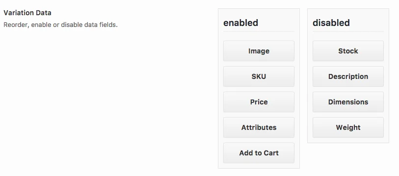 WooCommerce Variations Table 4