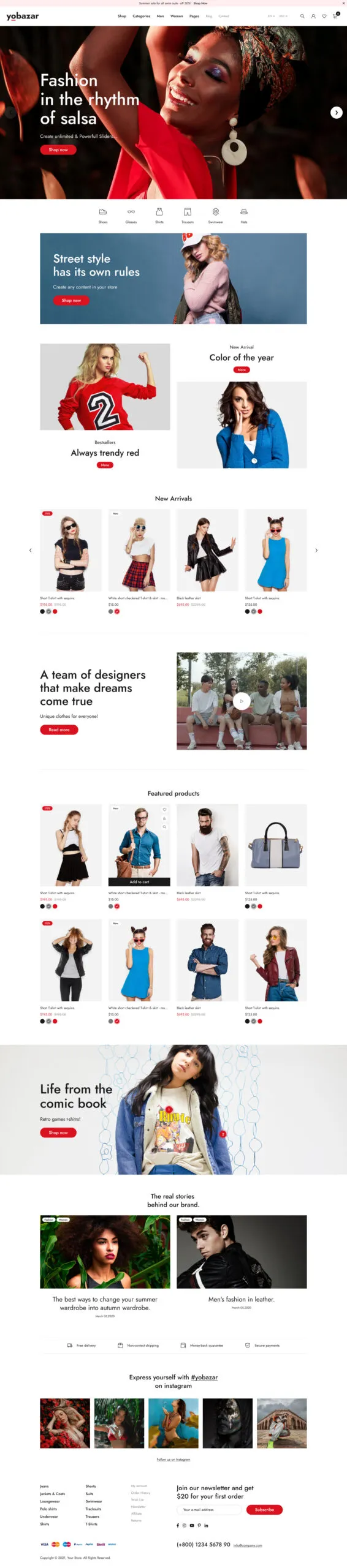 Yobazar - Elementor Fashion WooCommerce Theme 1