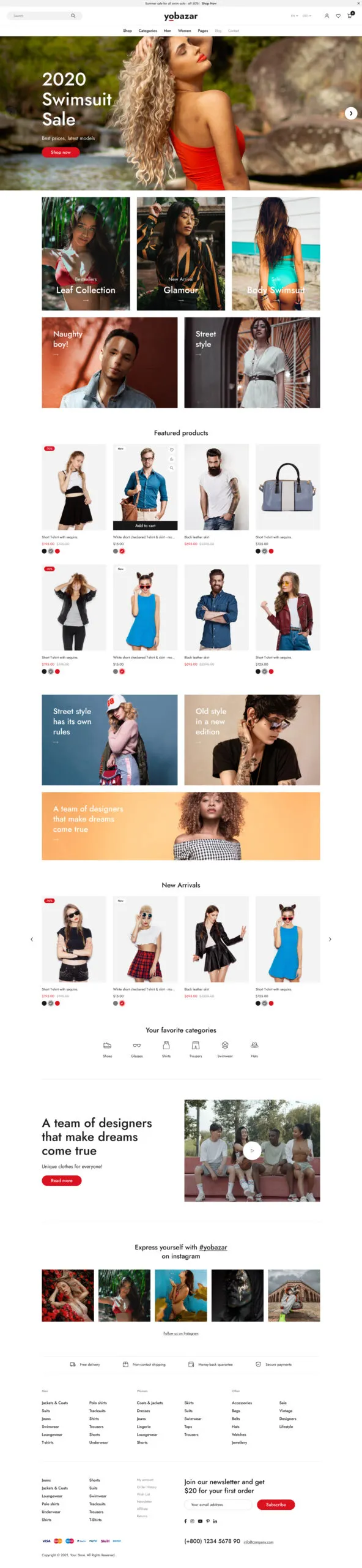 Yobazar - Elementor Fashion WooCommerce Theme 2