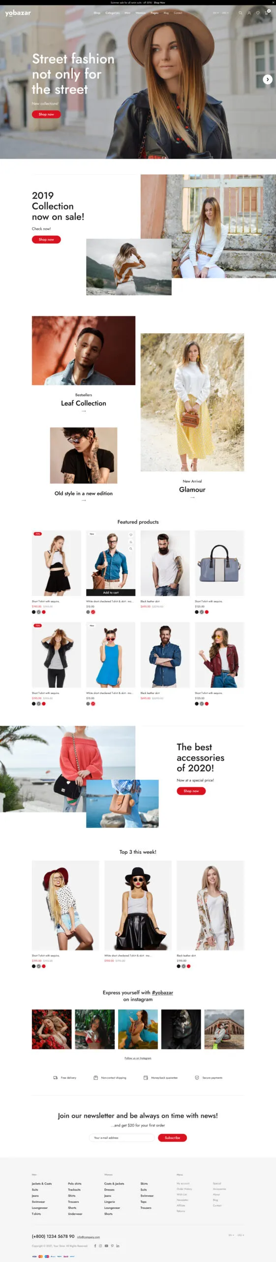 Yobazar - Elementor Fashion WooCommerce Theme 3