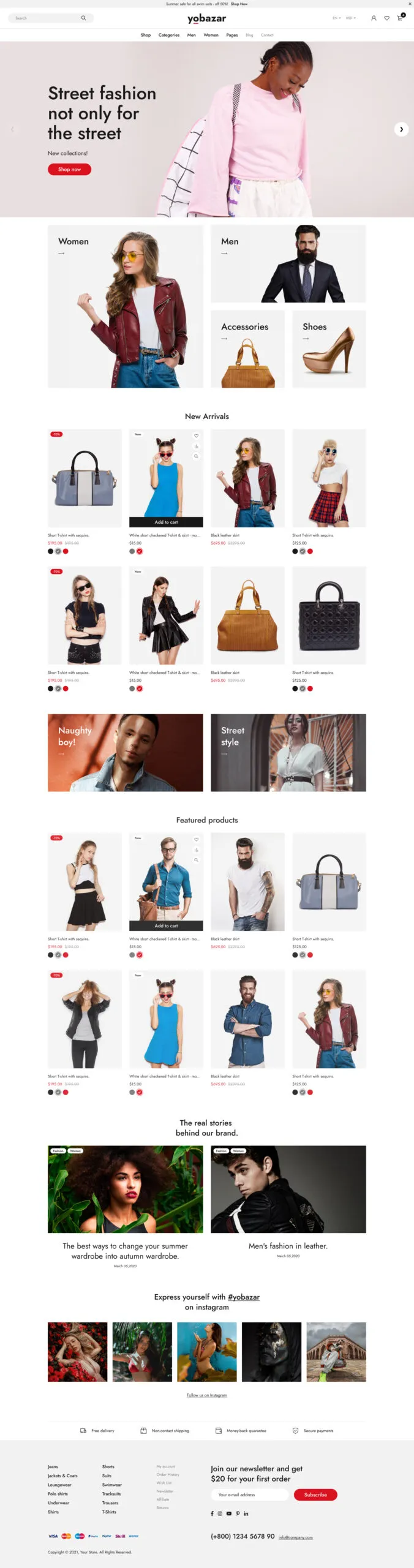 Yobazar - Elementor Fashion WooCommerce Theme 4
