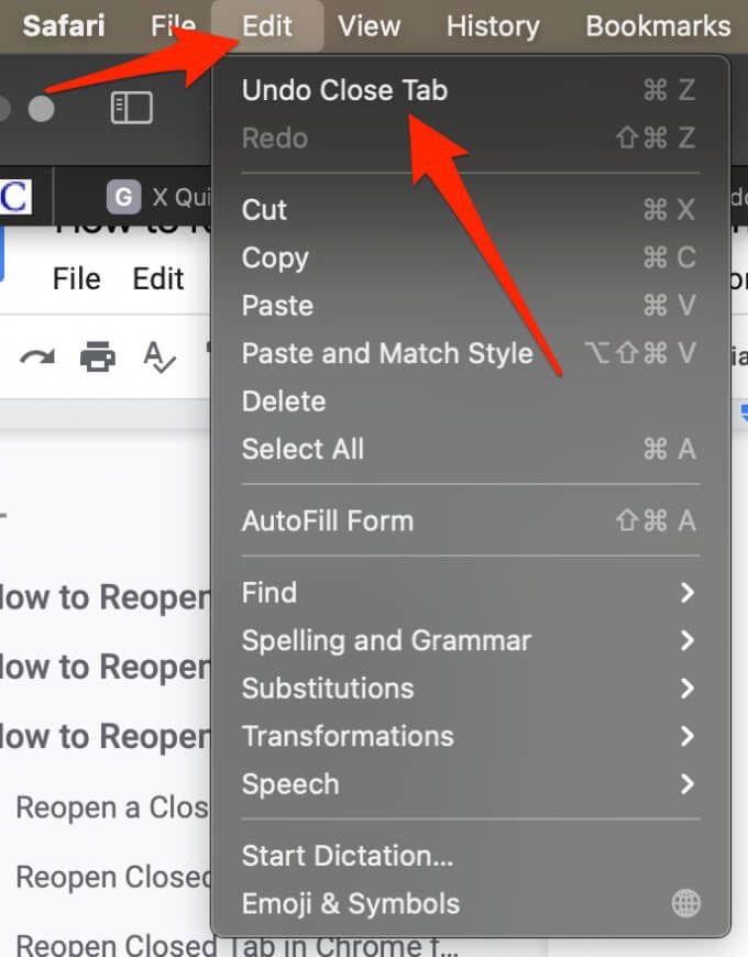 Cách mở lại tab trình duyệt đã đóng trong Chrome, Safari, Edge và Firefox 18 Cách mở lại tab trình duyệt đã đóng trong Chrome, Safari, Edge và Firefox
