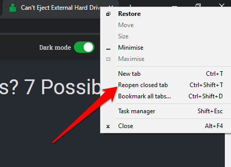 Cách mở lại tab trình duyệt đã đóng trong Chrome, Safari, Edge và Firefox 8 Cách mở lại tab trình duyệt đã đóng trong Chrome, Safari, Edge và Firefox