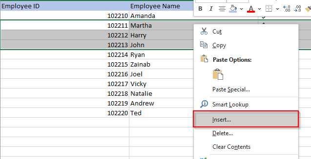 Cách Chèn Nhanh Nhiều Hàng trong Excel 6 Cách Chèn Nhanh Nhiều Hàng trong Excel