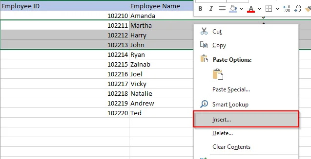 Cách Chèn Nhanh Nhiều Hàng trong Excel 6 Cách Chèn Nhanh Nhiều Hàng trong Excel