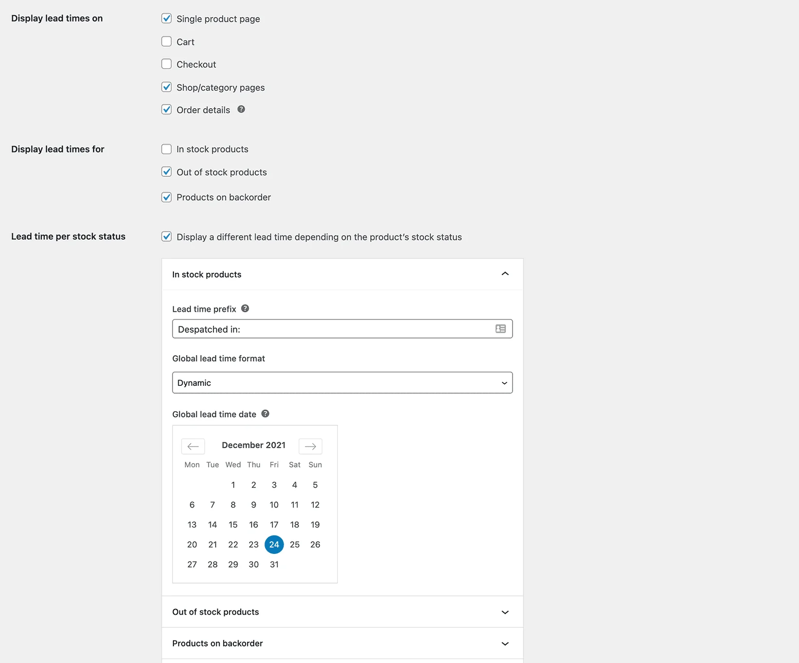 Barn2 Media WooCommerce Lead Time 2
