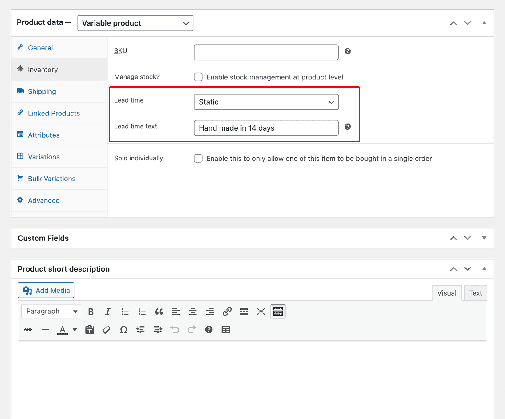 Barn2 Media WooCommerce Lead Time 5