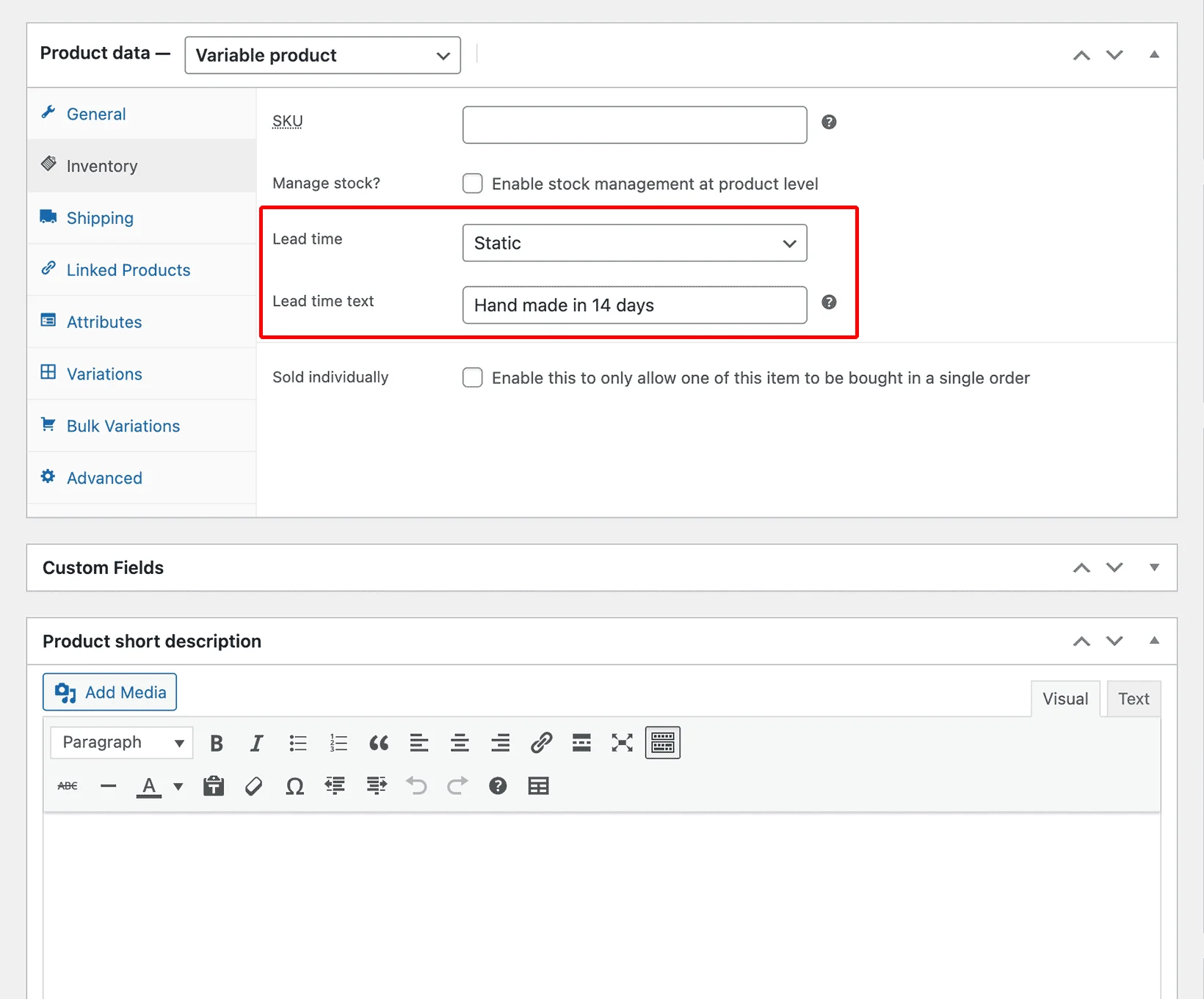 Barn2 Media WooCommerce Lead Time 5