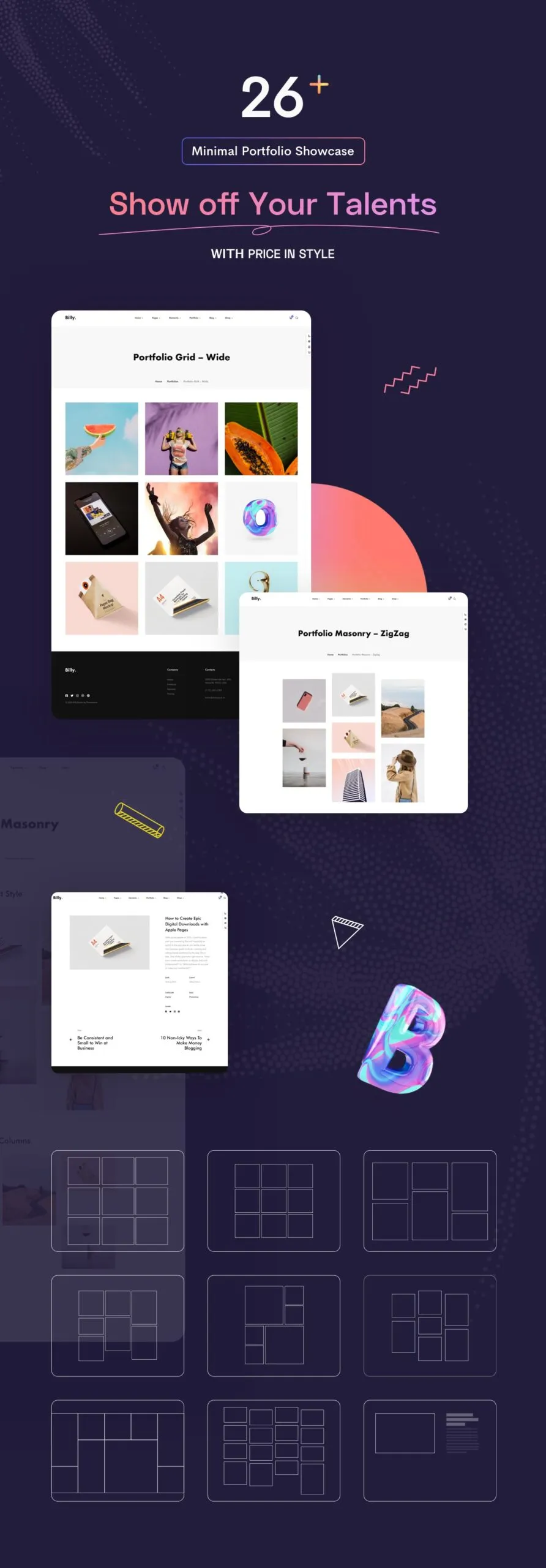 Billey - Creative Portfolio & Agency Elementor WordPress Theme 6