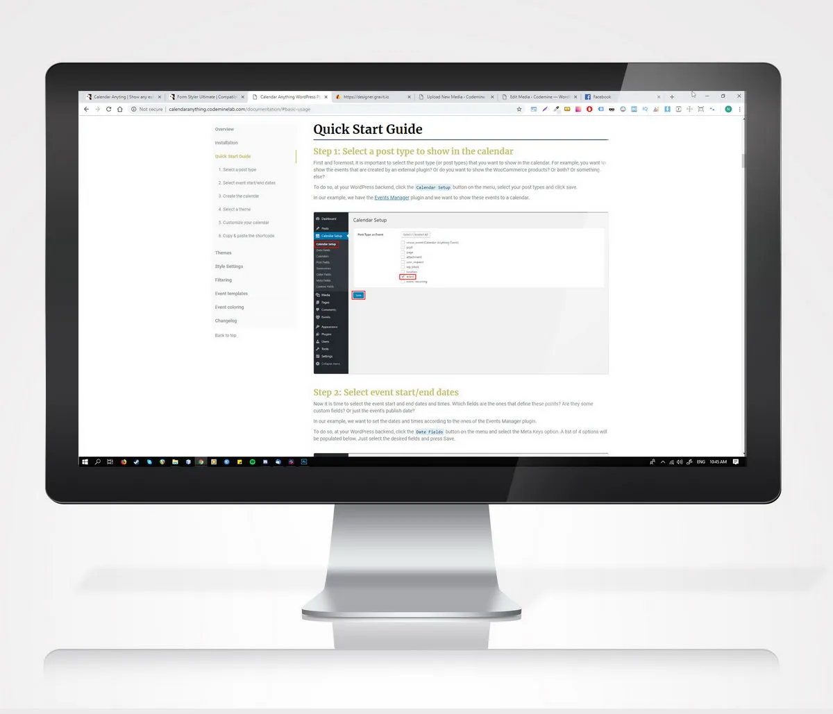 Calendar Anything - Show any existing WordPress custom post type in a calendar 4