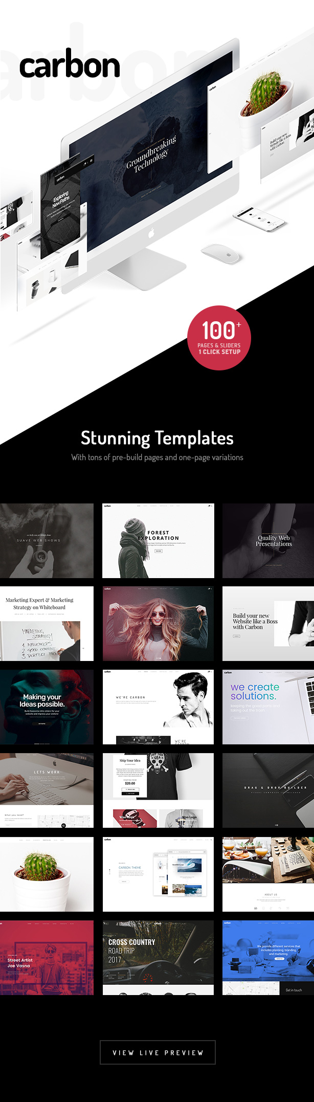 Carbon - Clean Minimal Multipurpose WordPress Theme 1