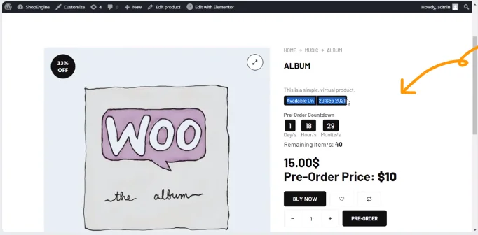 ShopEngine Pro v1.6.2 + Free v2.1.0 NULLED 4 Đặt hàng trước sản phẩm