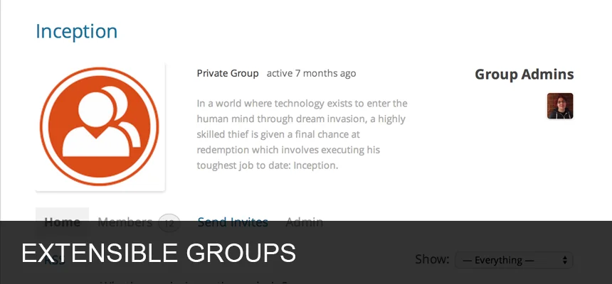 Extension BuddyPress 4