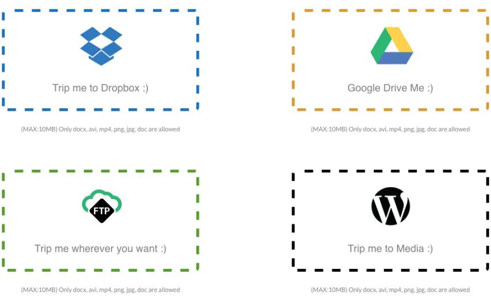 Filetrip Easily upload to Dropbox + Google Drive + S3 + WordPress 2