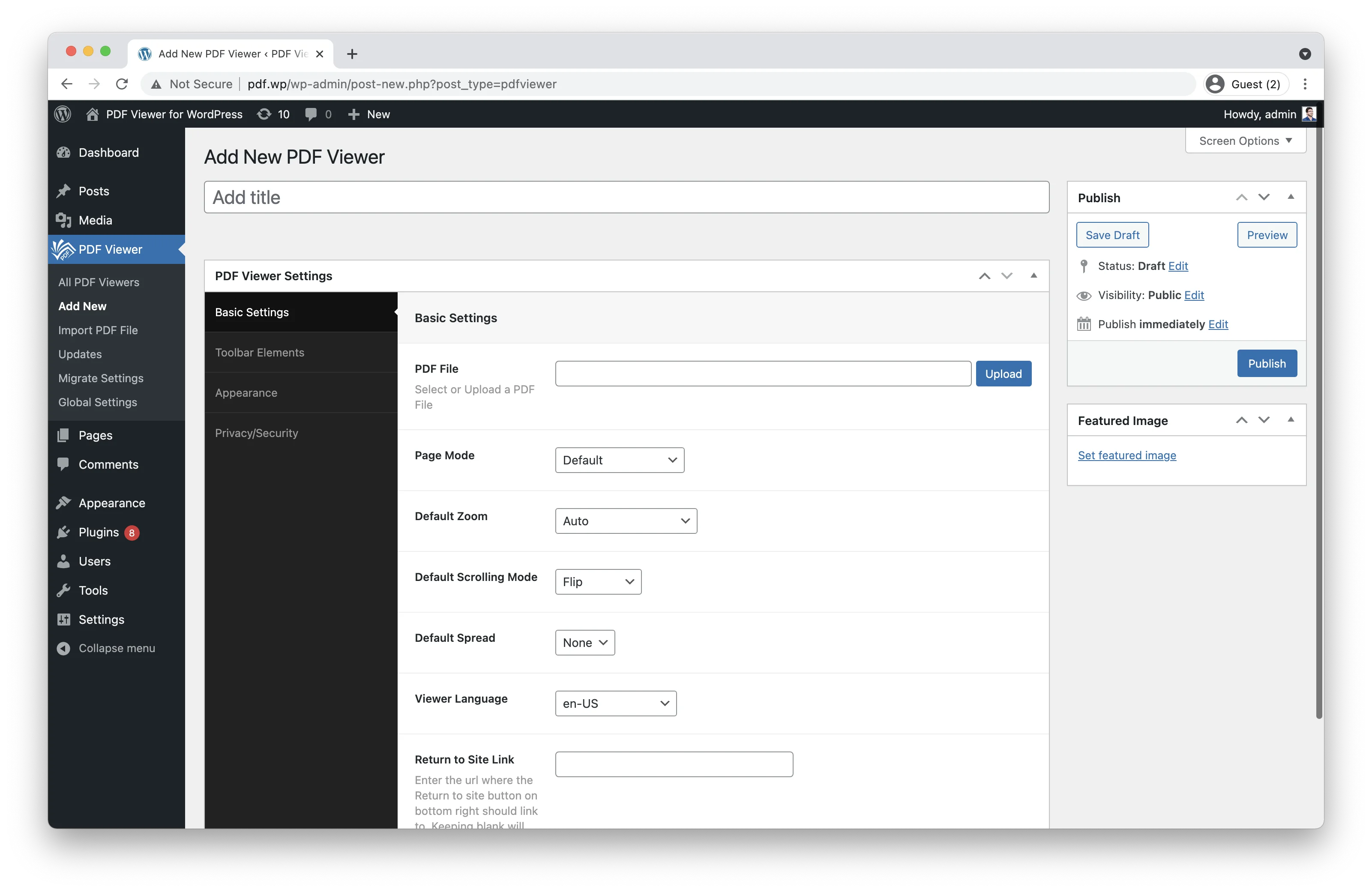 PDF viewer for WordPress 9