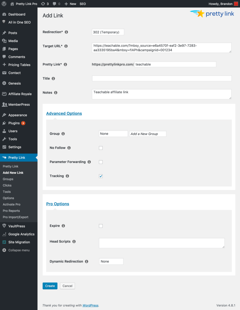 Pretty Links Plugin 2