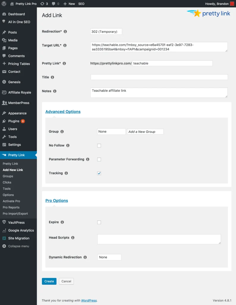 Pretty Links Plugin 2