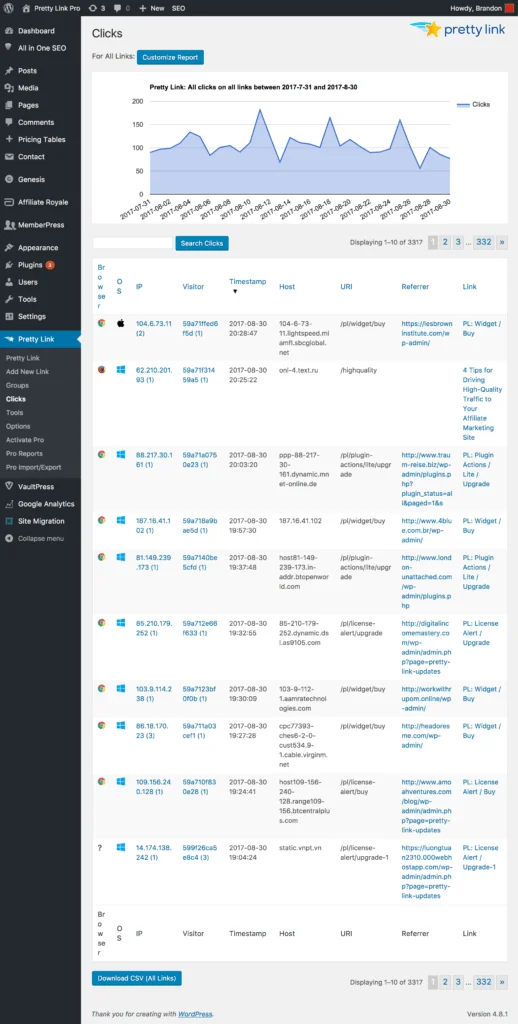 Pretty Links Plugin 5
