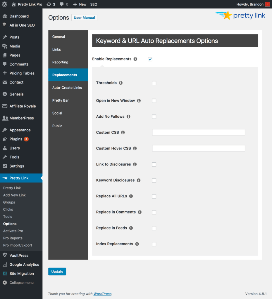 Pretty Links Plugin 6