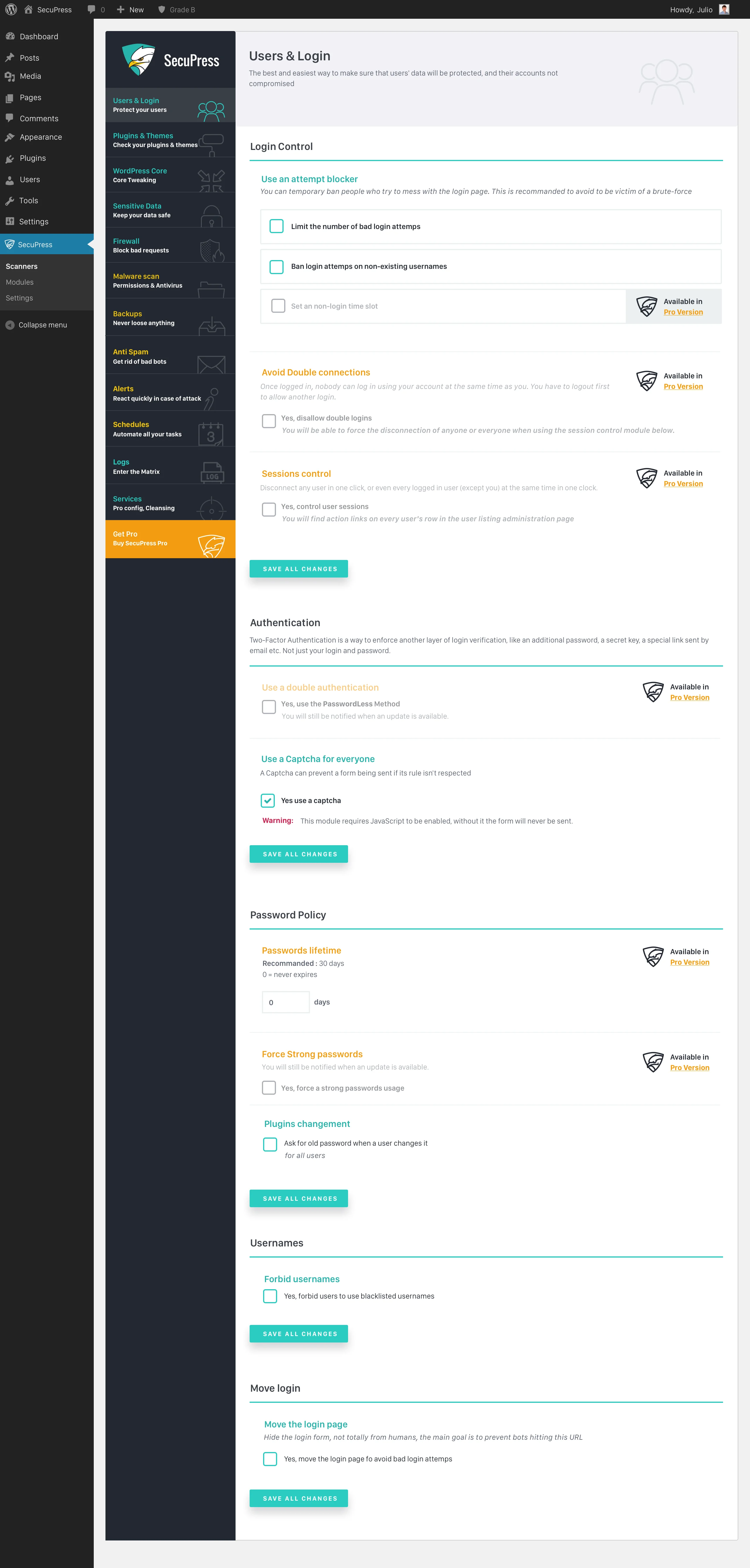 SecuPress Pro - Premium WordPress Security Plugin 3