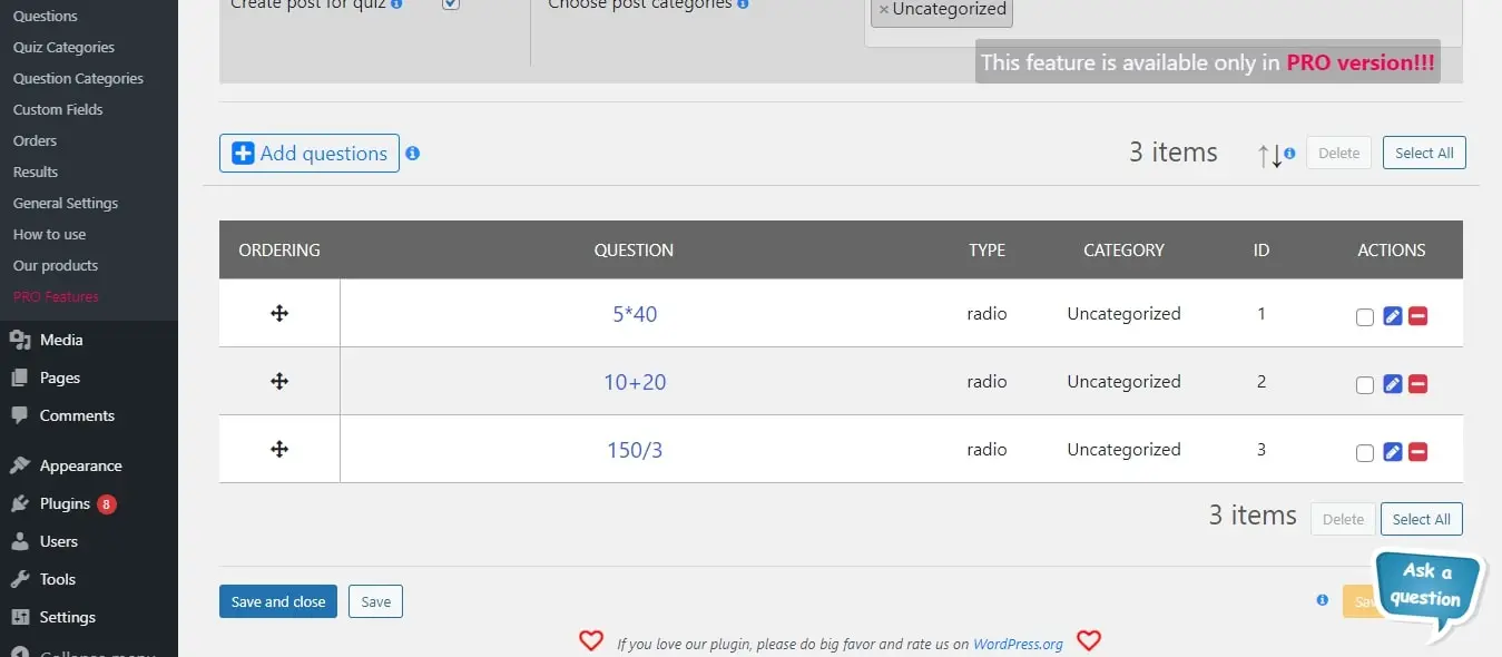 WordPress Quiz Maker Pro Plugin 6