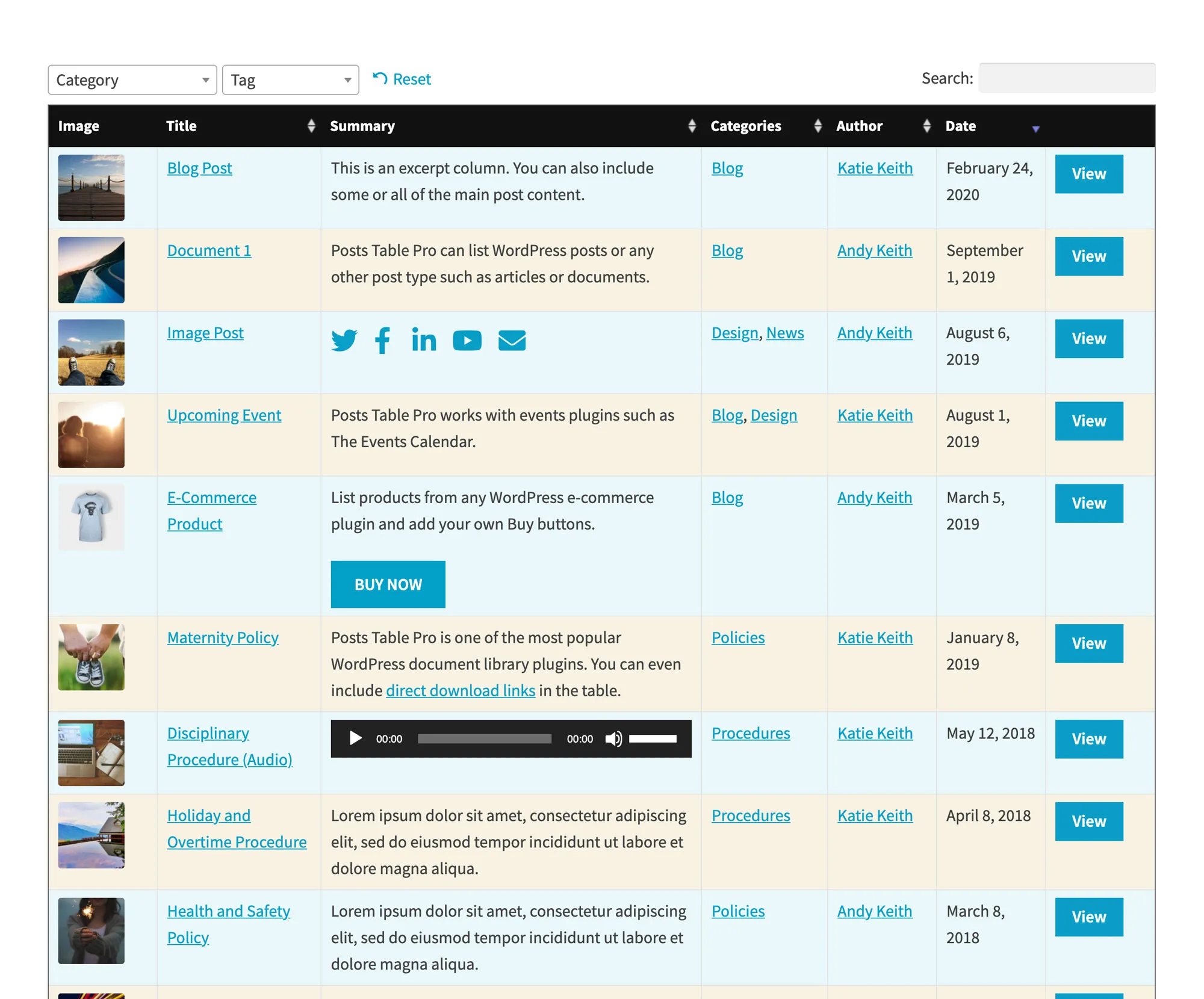 Barn2 Media Posts Table Pro 2