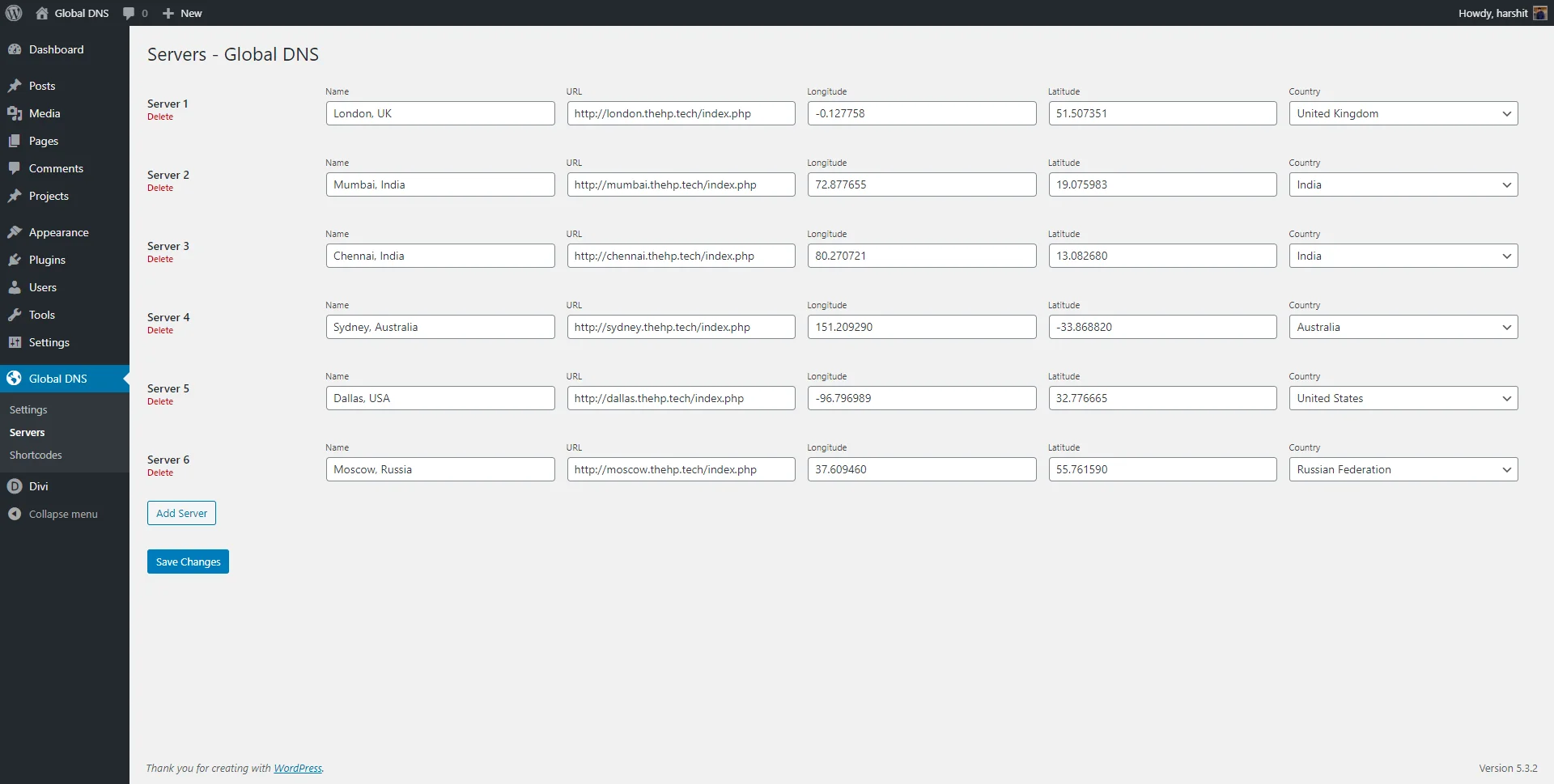 Global DNS - Multiple Server - DNS Propagation Checker - WP 1
