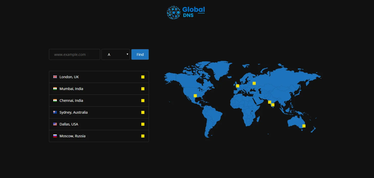 Global DNS - Multiple Server - DNS Propagation Checker - WP 3