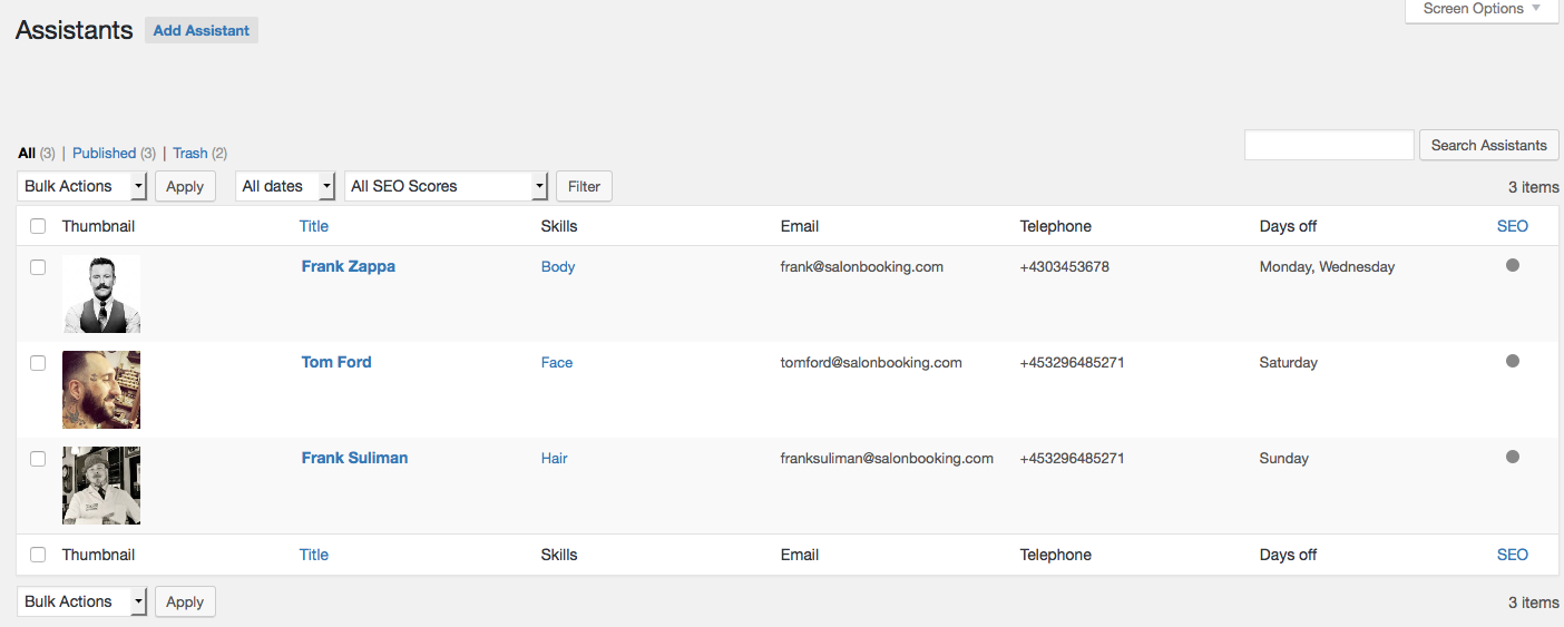 Salon Booking WordPress Plugin 1