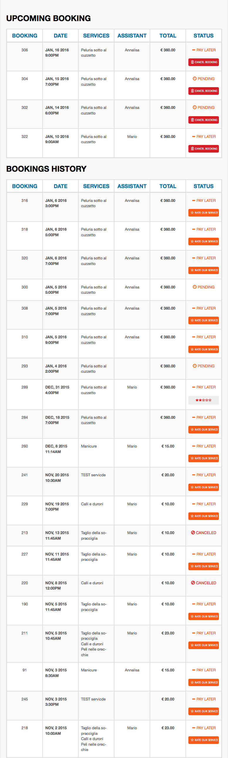 Salon Booking WordPress Plugin 2
