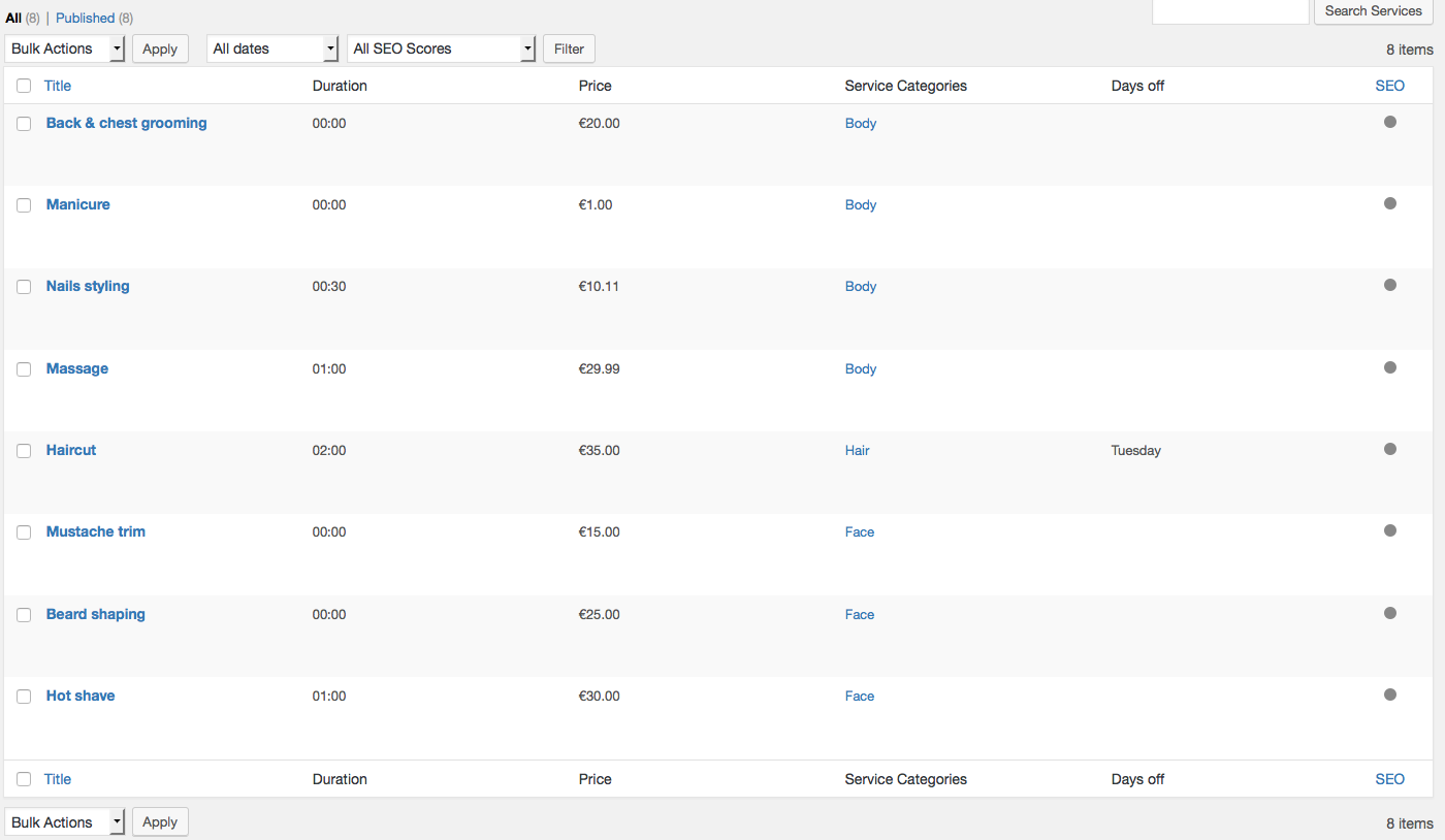 Salon Booking WordPress Plugin 9