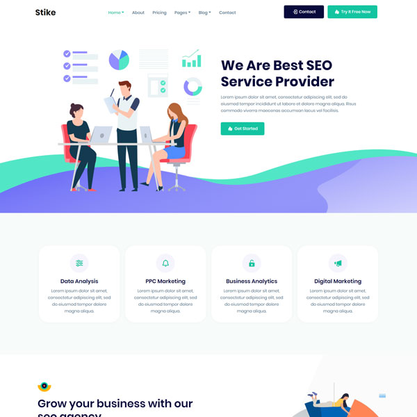Stike - IT Business Startup Company WordPress Theme 3