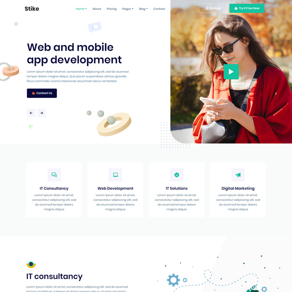 Stike - IT Business Startup Company WordPress Theme 6