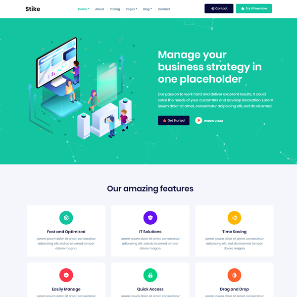 Stike - IT Business Startup Company WordPress Theme 7