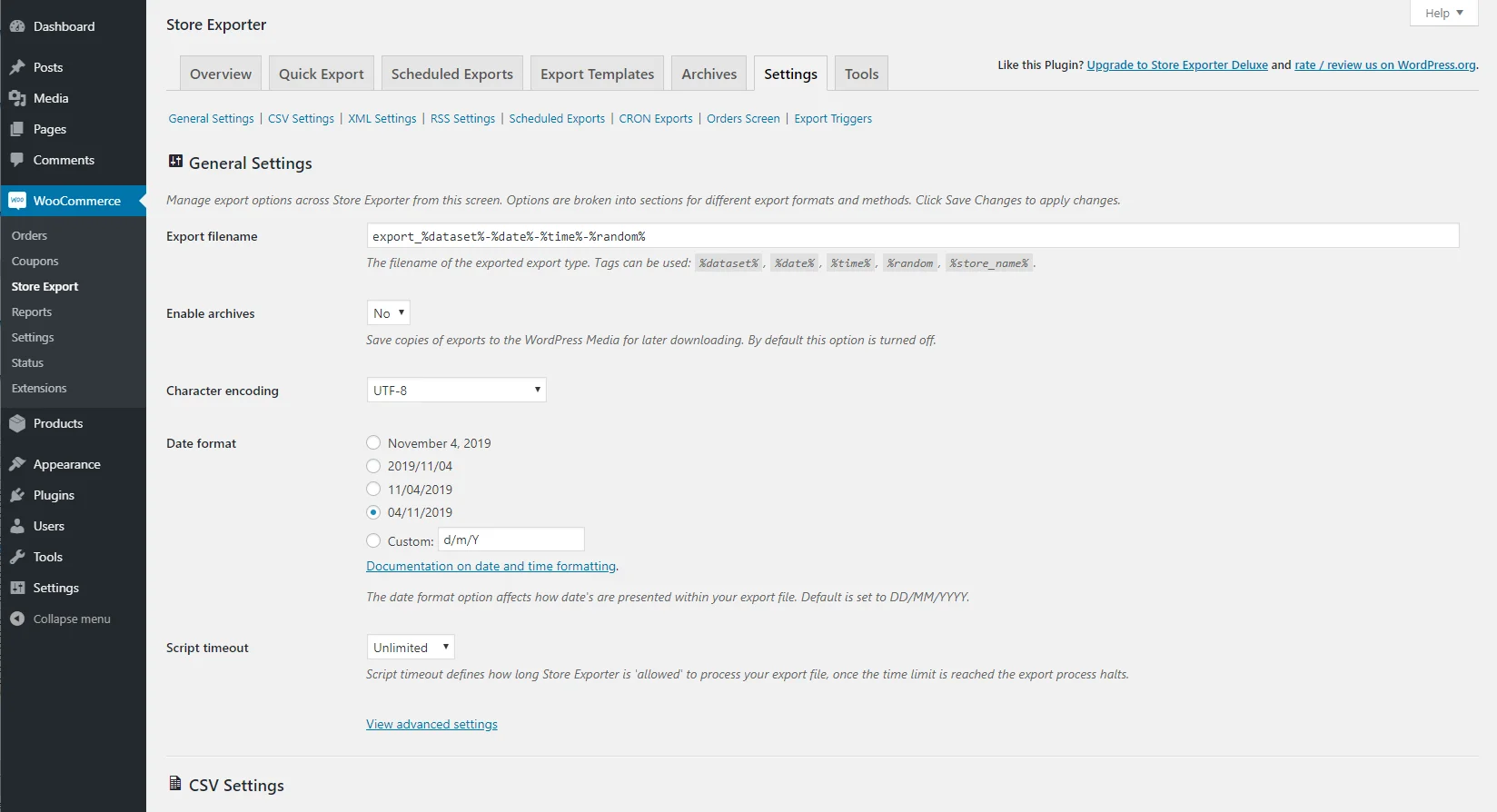 Store Exporter Deluxe for WooCommerce 6