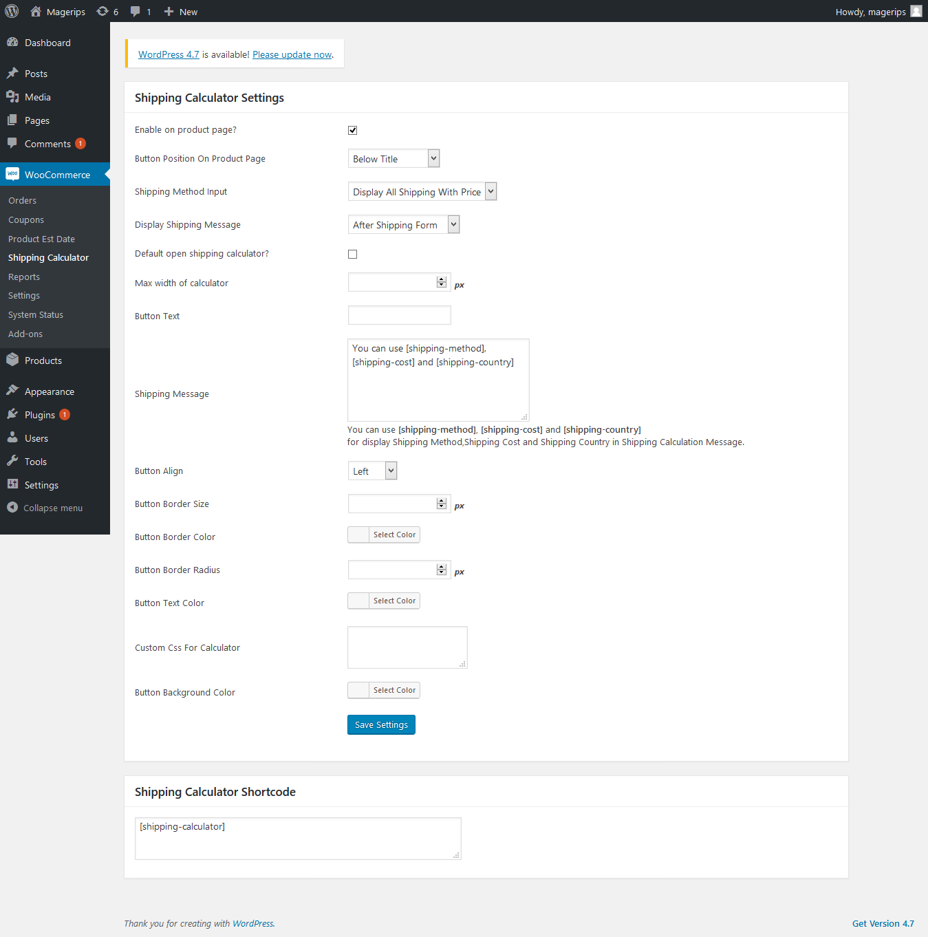 Woocommerce Shipping Calculator On Product Page 1
