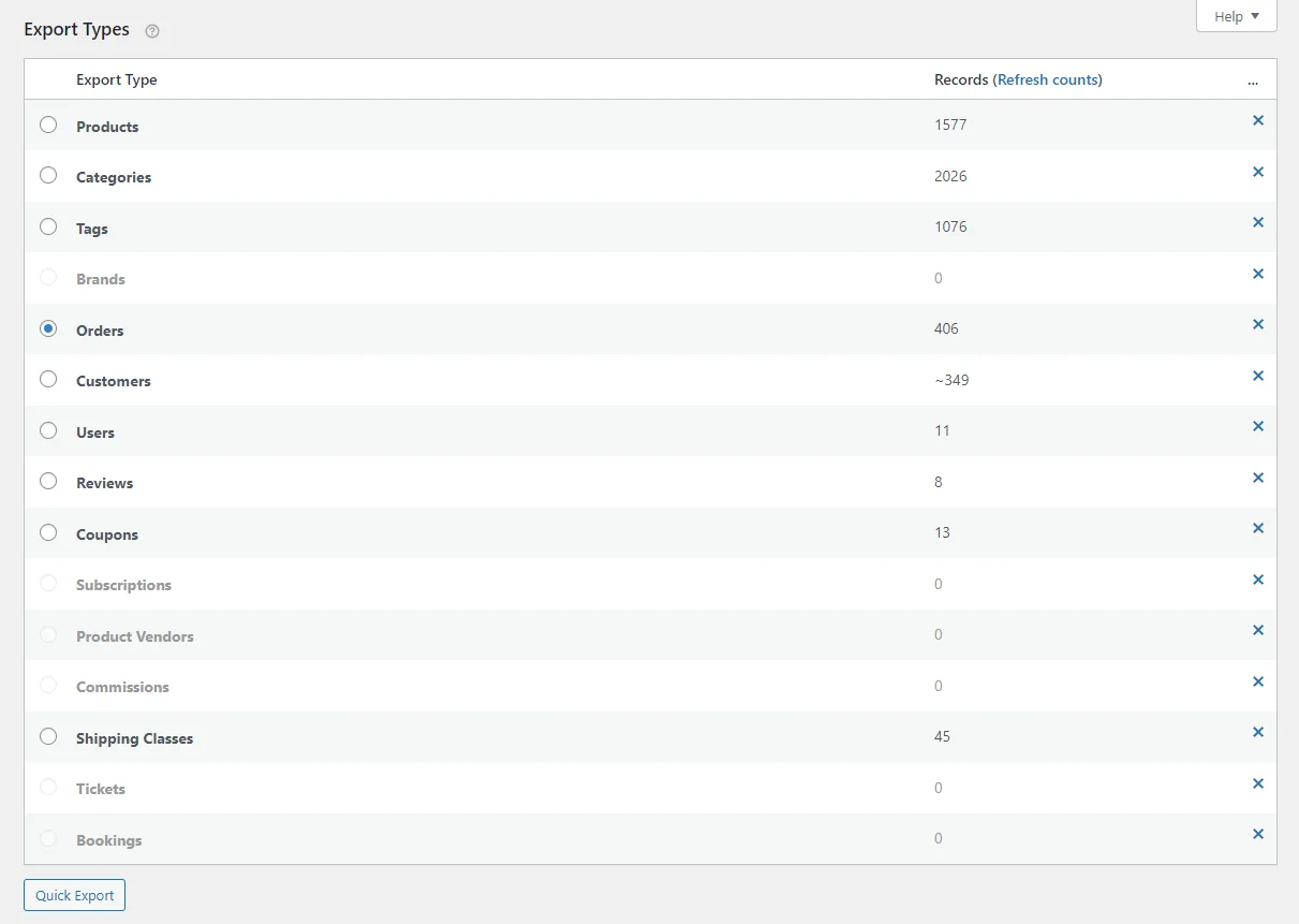 Xuất chi tiết cửa hàng sang Excel hoặc XML