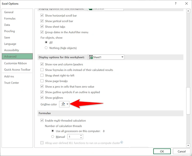 Cách xóa đường lưới trong Excel 4 Cách xóa đường lưới trong Excel
