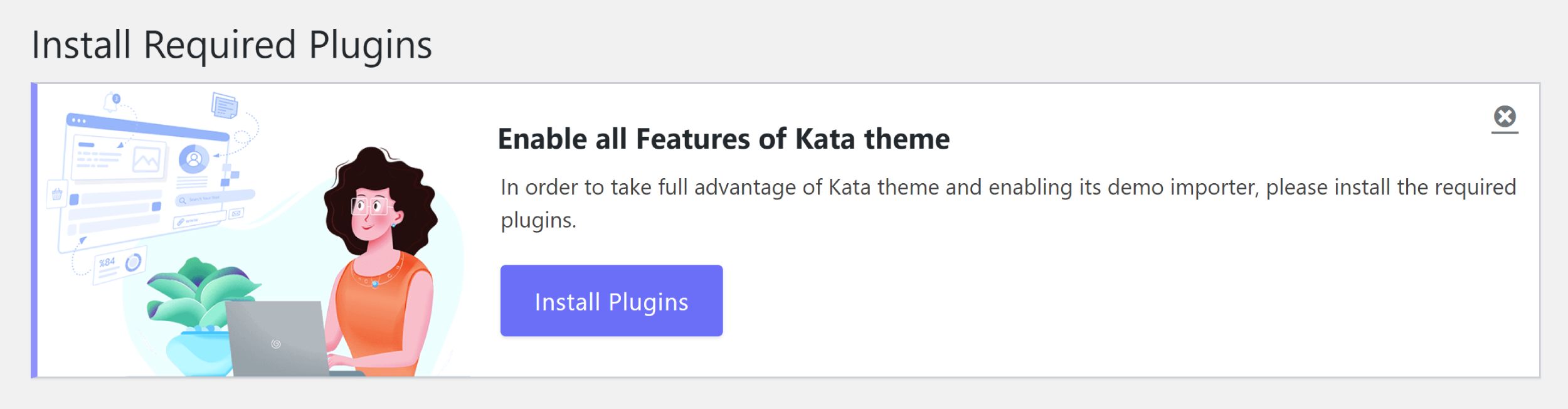 Kata Plus Pro v1.1.10 NULLED - Elementor WordPress Theme 10 Yêu cầu cài đặt Plugins