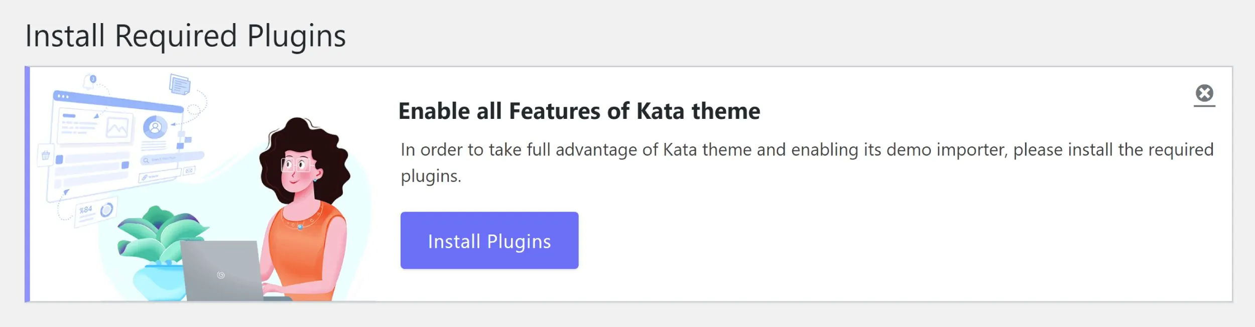 Kata Plus Pro v1.1.10 NULLED - Elementor WordPress Theme 10 Yêu cầu cài đặt Plugins