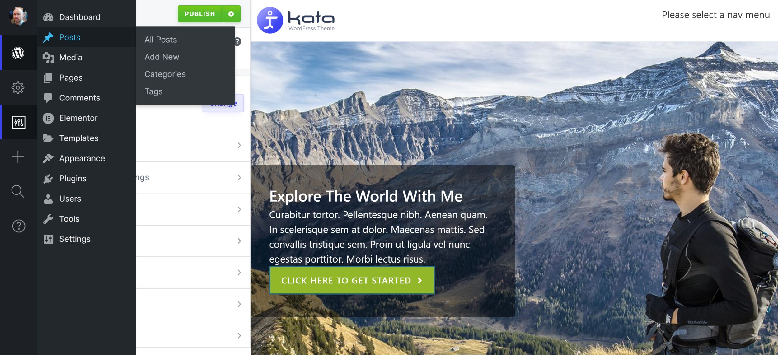 Kata Plus Pro v1.1.10 NULLED - Elementor WordPress Theme 18 Hệ thống menu Kata